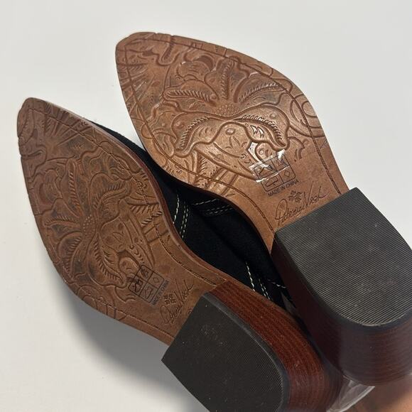 PATRICIA NASH Battista Boots Suede Black Festival Nashville Western Concert - Picture 6 of 7